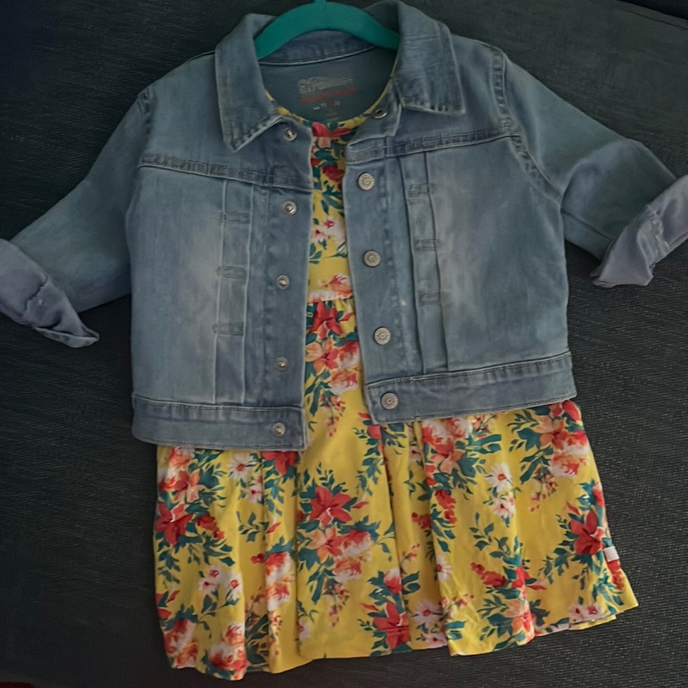 Toddler girls Ruffle Butts floral dress.